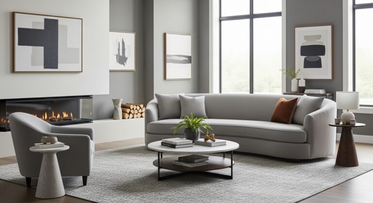curved sofa living room