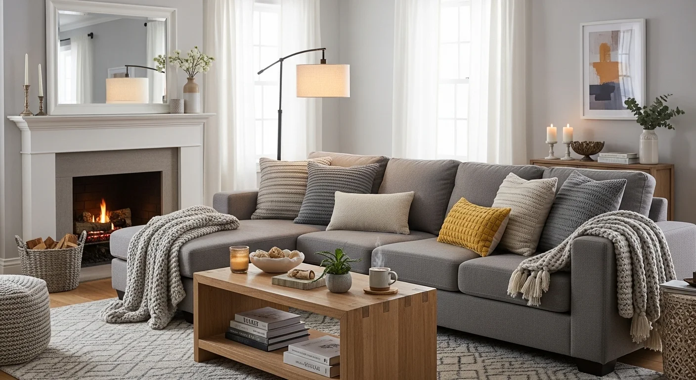 grey couch living room ideas cozy