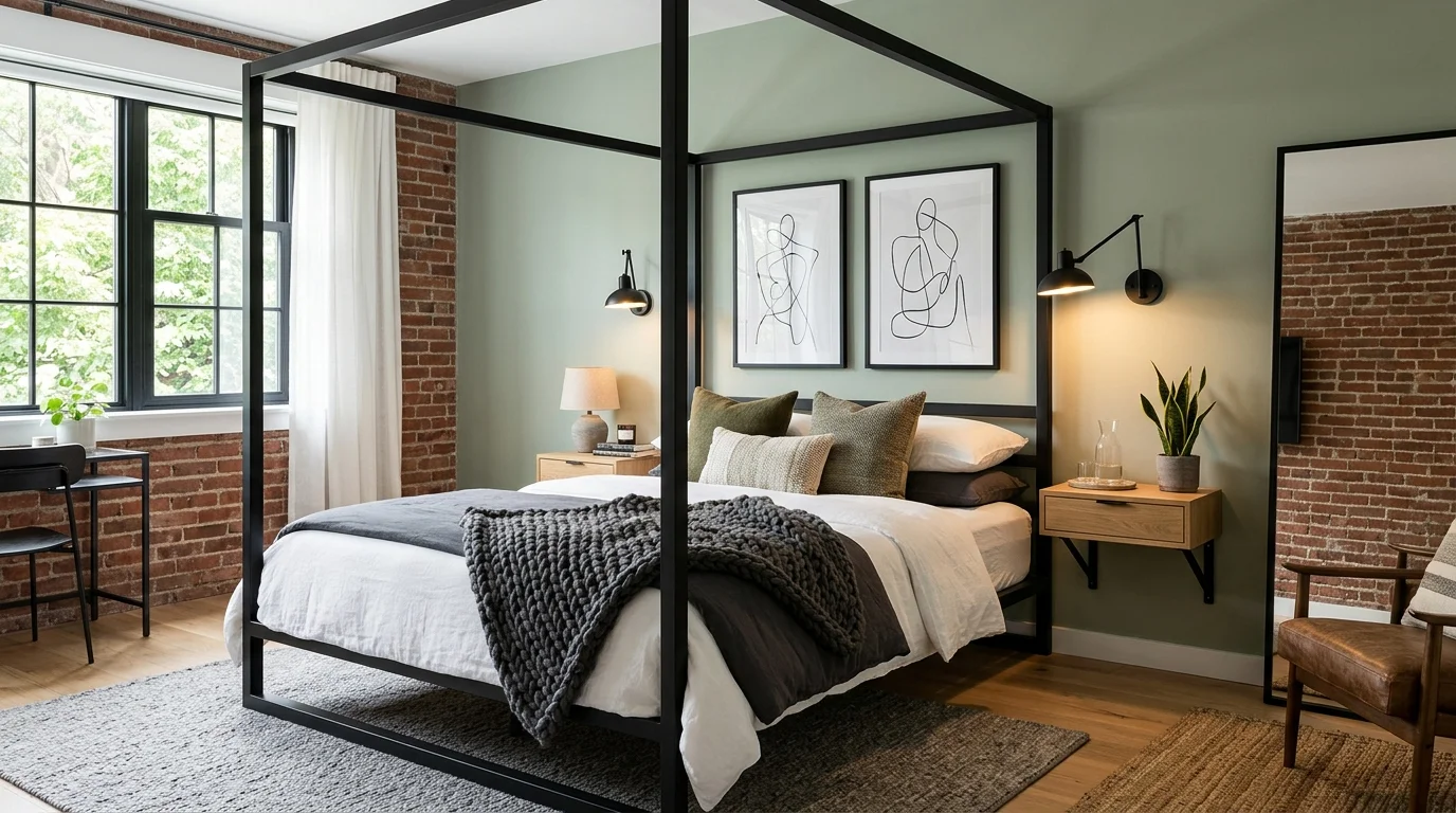 black bed frame bedroom ideas
