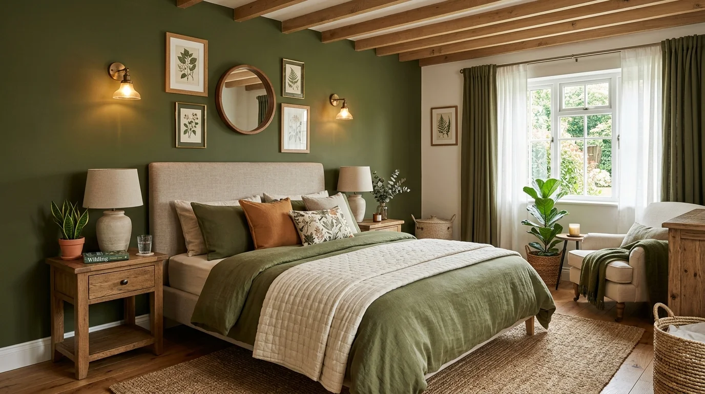 olive green bedroom ideas