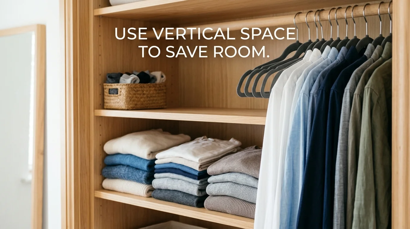 Vertical Storage Hacks for Tiny Closets
