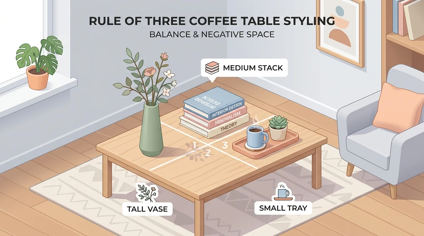 Simple ways to style a coffee table without looking cluttered