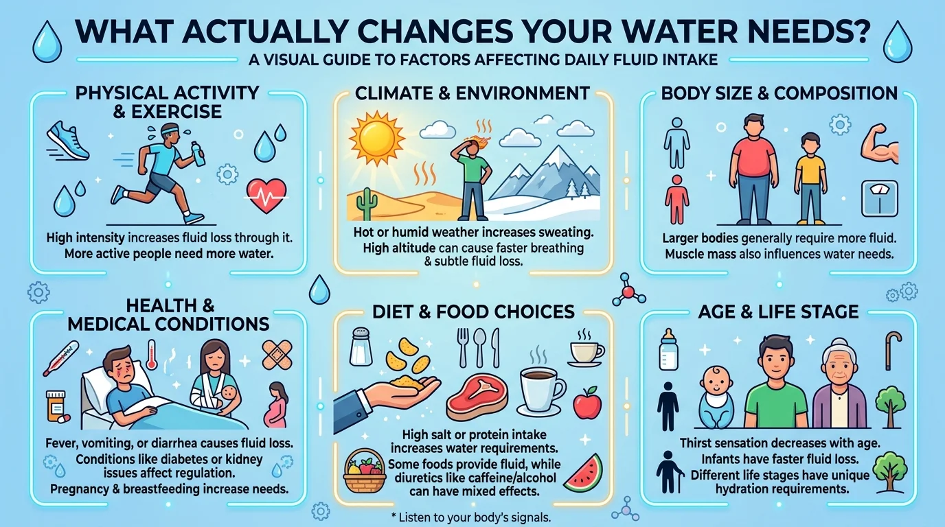 What Actually Changes Your Water Needs